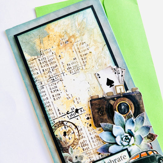 📸 Handmade Decorative Card – “Celebrate”