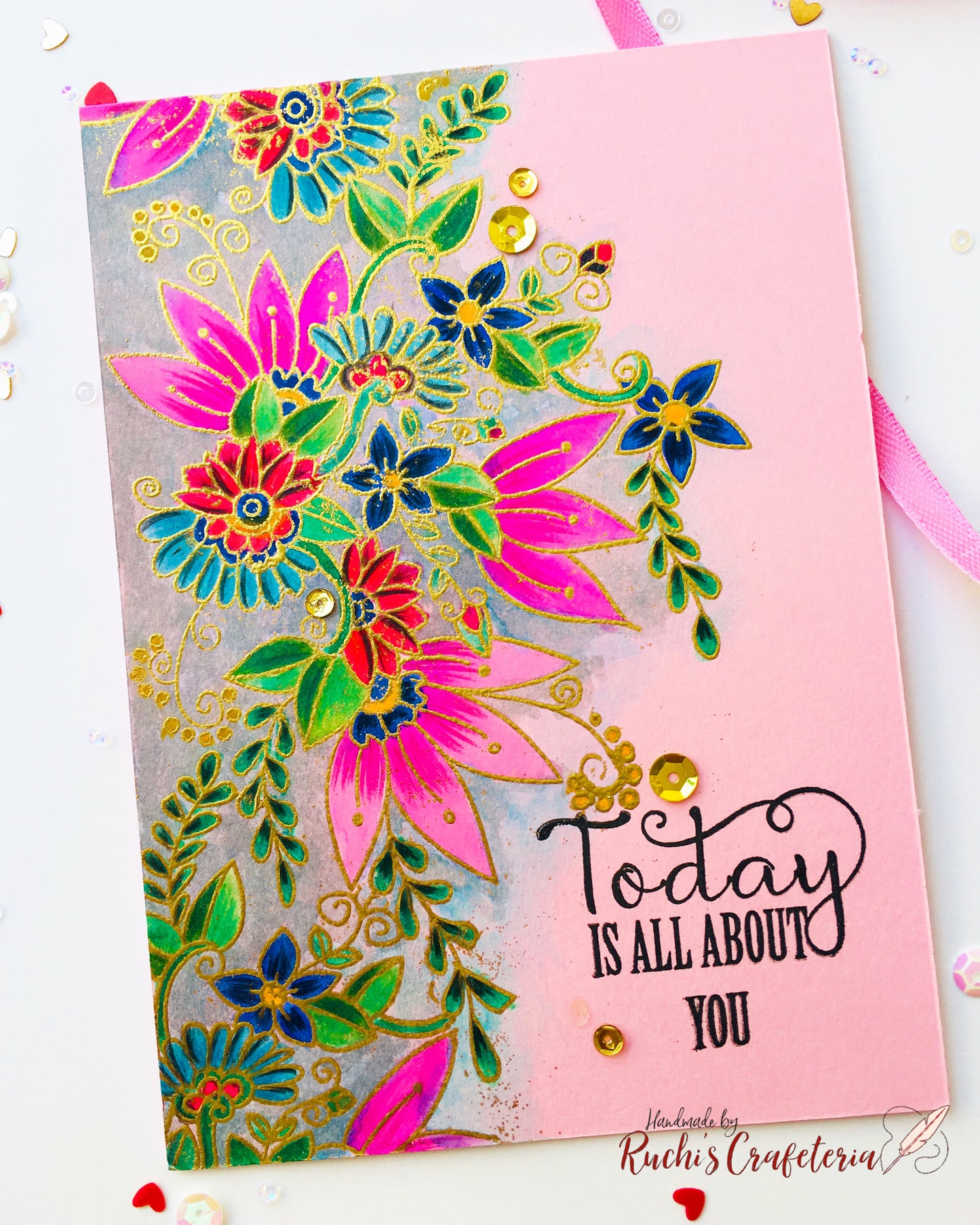 🌸 Flourish Greeting Card – “Today Is All About You”