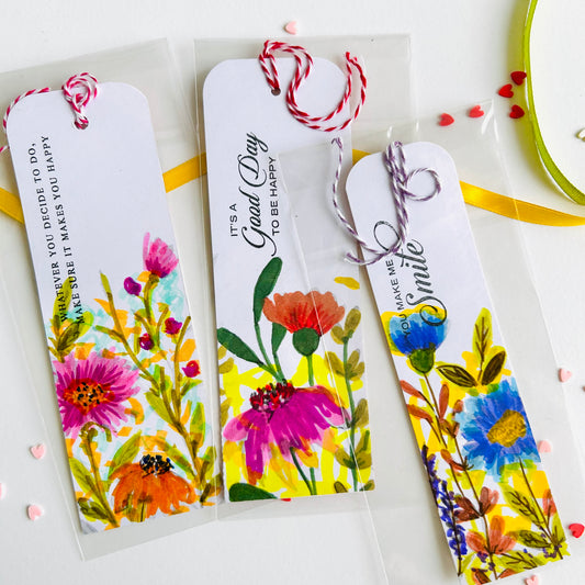 Floral Bookmarks #4 - Set of 3