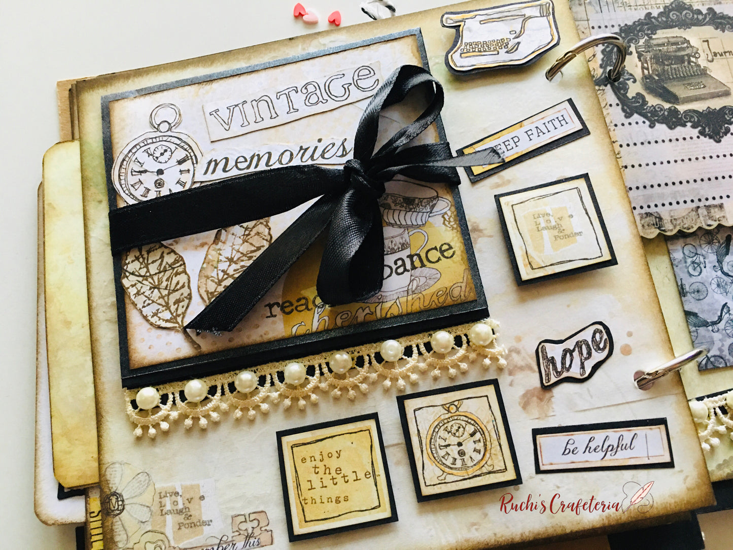 🖤🦋 Together Always – Handcrafted Vintage Photo Album