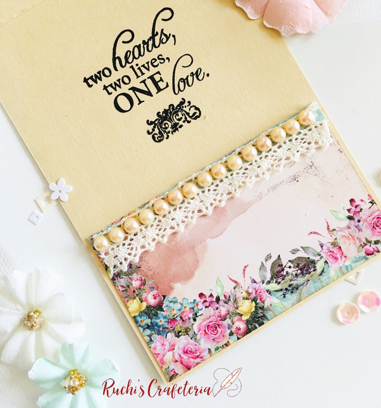 🎶 Handmade Easel Shaker Card – “For You”