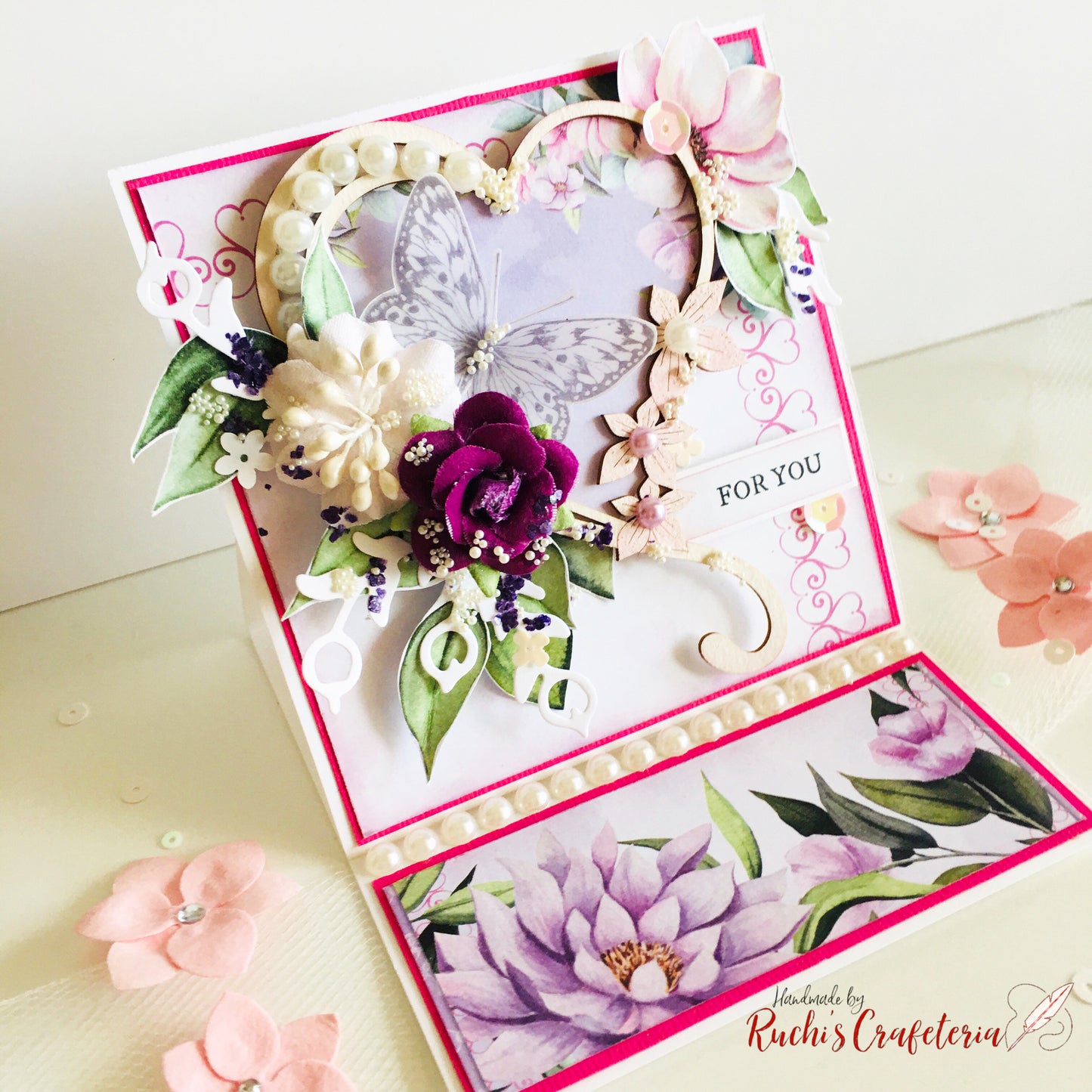 🎂 Handmade Easel Birthday Card – “For You”