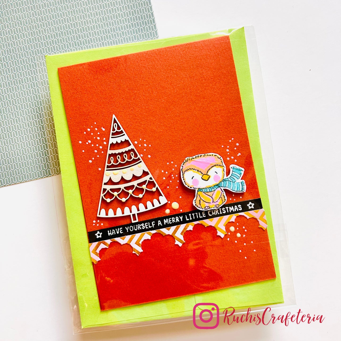 🎄 Christmas Greeting Card with Cute Penguin