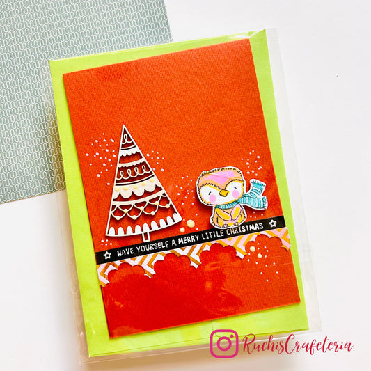 🎄 Christmas Greeting Card with Cute Penguin