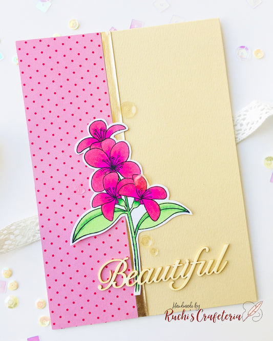 🌸 Greeting Card – “Beautiful”