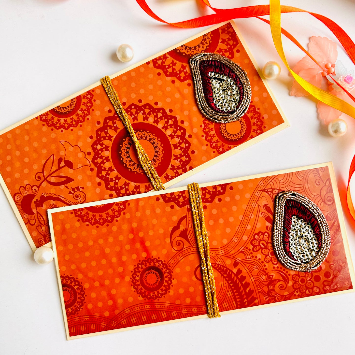 Festive Shagun Envelopes – Traditional Prints & Motifs ✨💌 - Set of 2