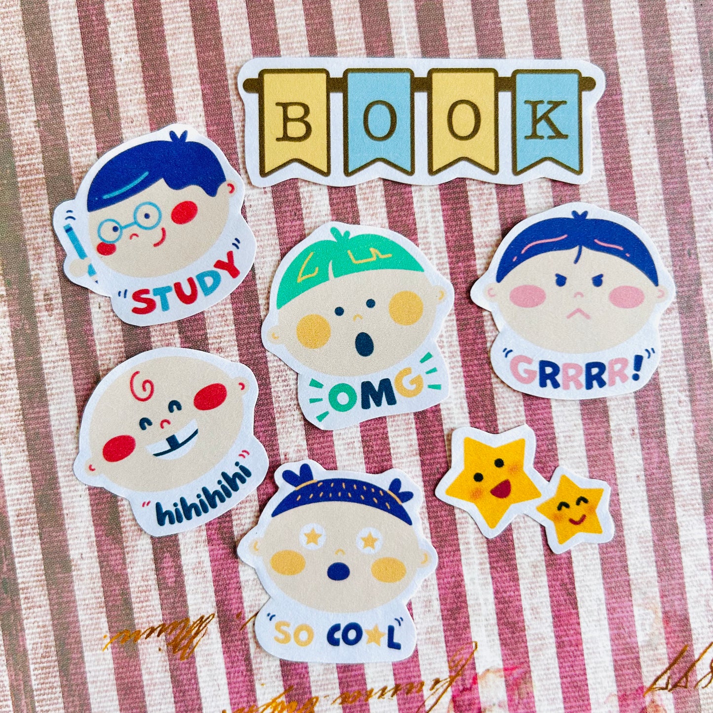 😱 OMG! Funny Faces StiKars (Set of 7)