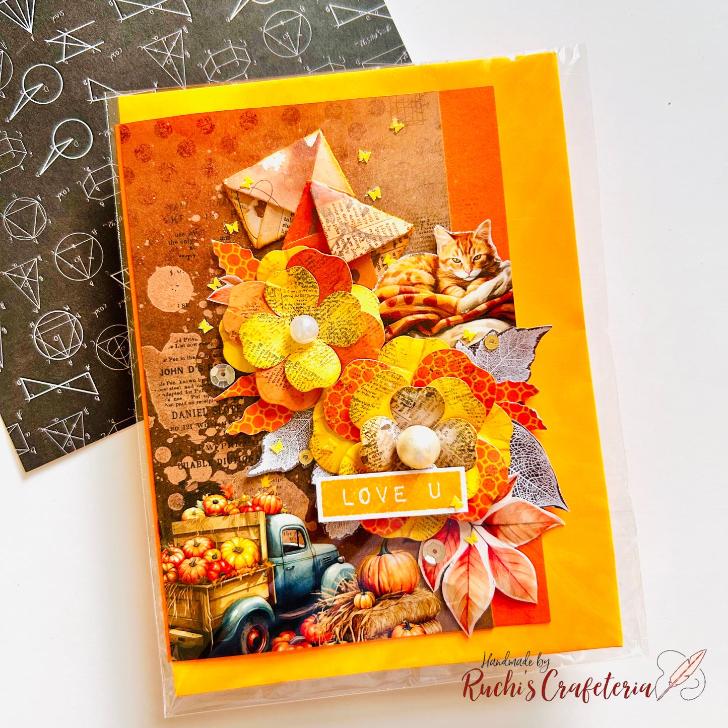 🍂 Greeting Card – “LOVE U”