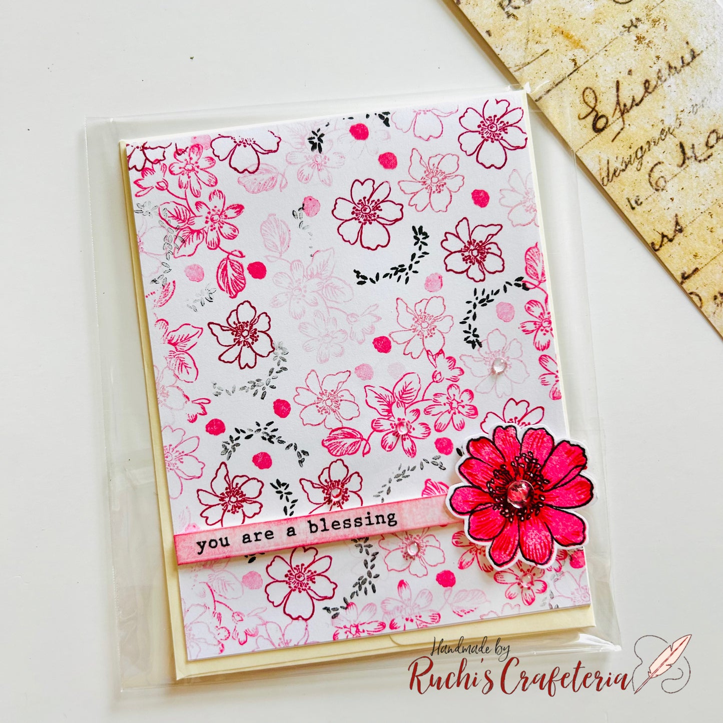 🌸 Greeting Card – “You Are a Blessing”