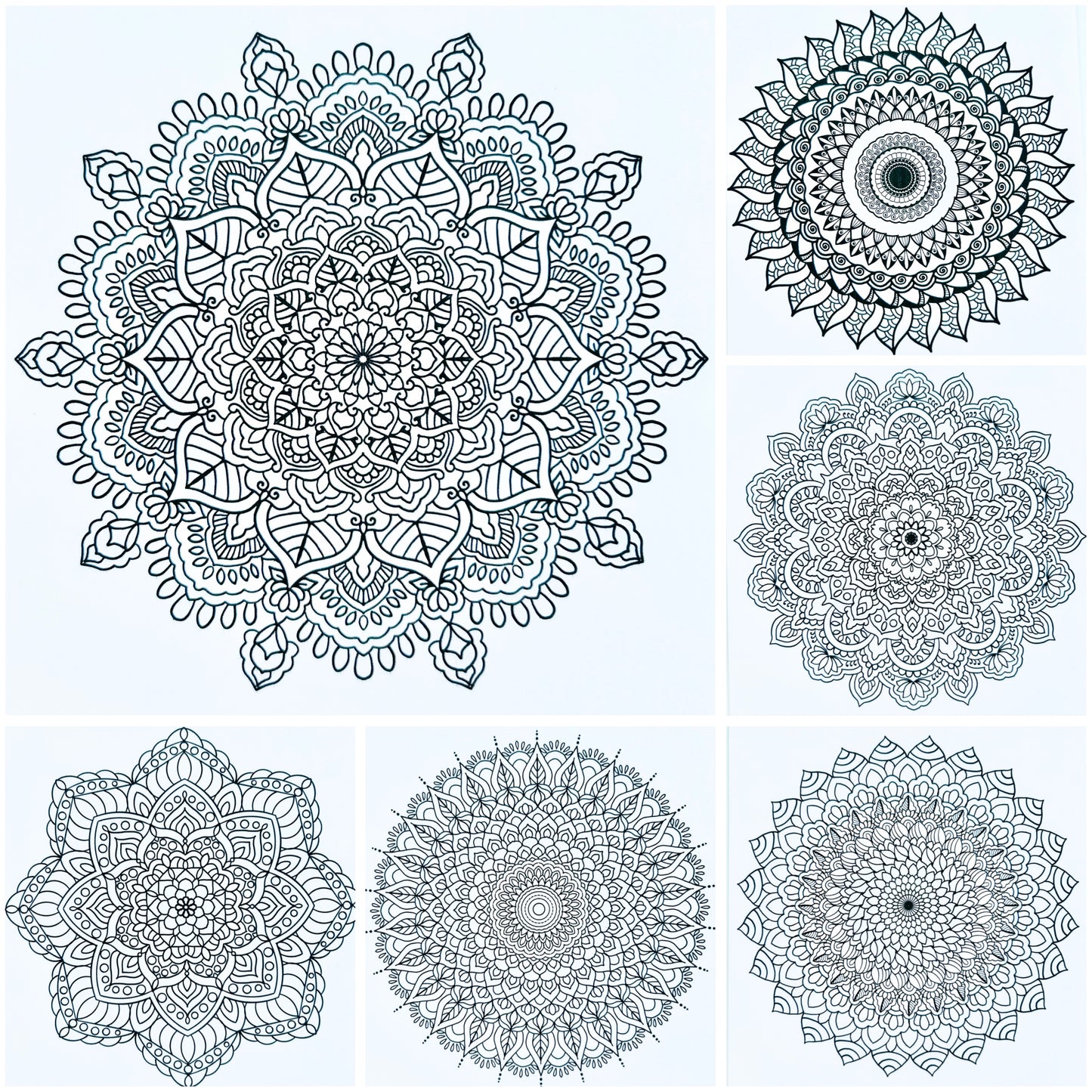 ☸️ ’Color Me Calm’ Mandala Coloring Pages (set of 4 Assorted Designs)