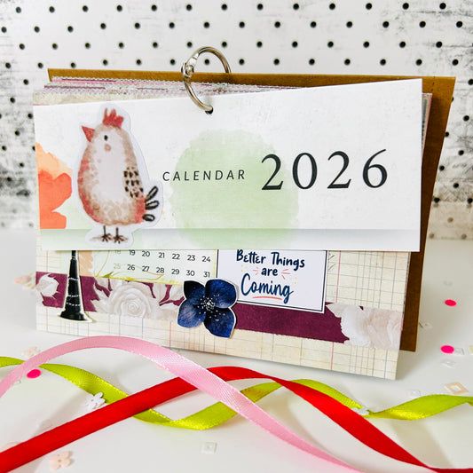 🗓️ Floral Desk Calendar 2026