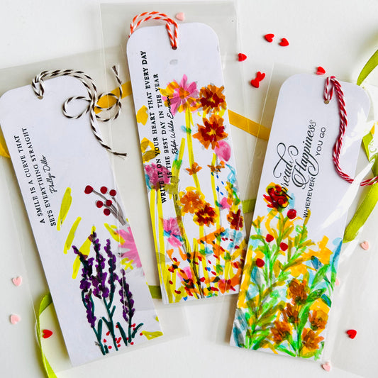 Floral Bookmarks #3 - Set of 3