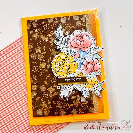 🌼 Floral Greeting Card – “Sending Love”