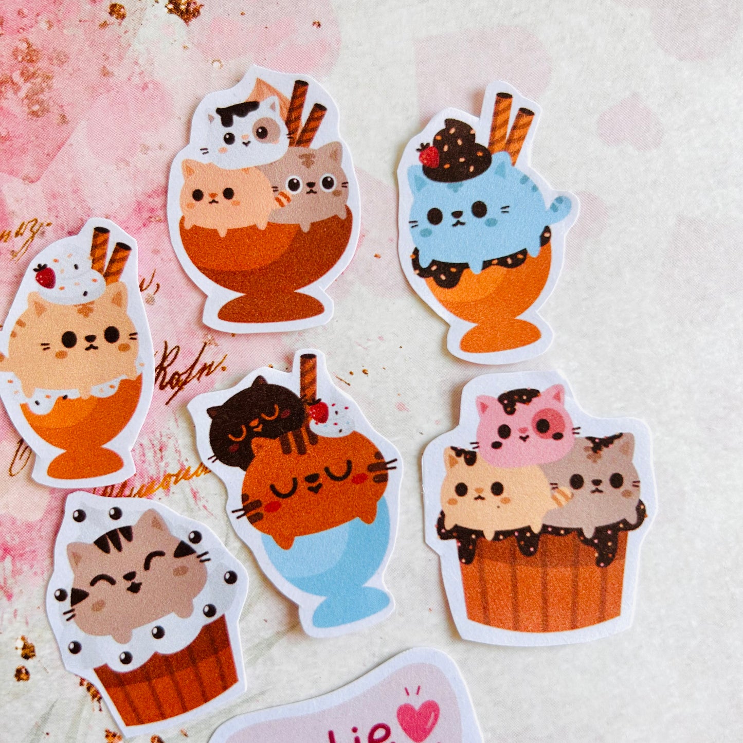 🐈 Ice Cream Cats StiKars (Set of 7)