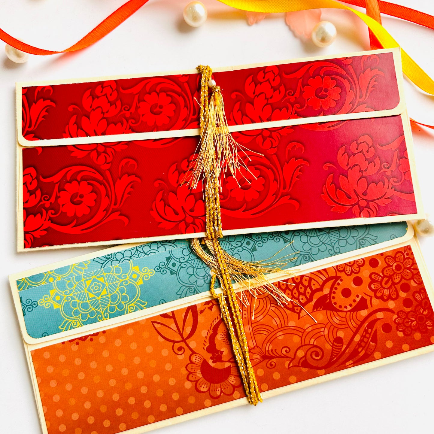 Festive Shagun Envelopes – Traditional Prints & Motifs ✨💌 - Set of 2