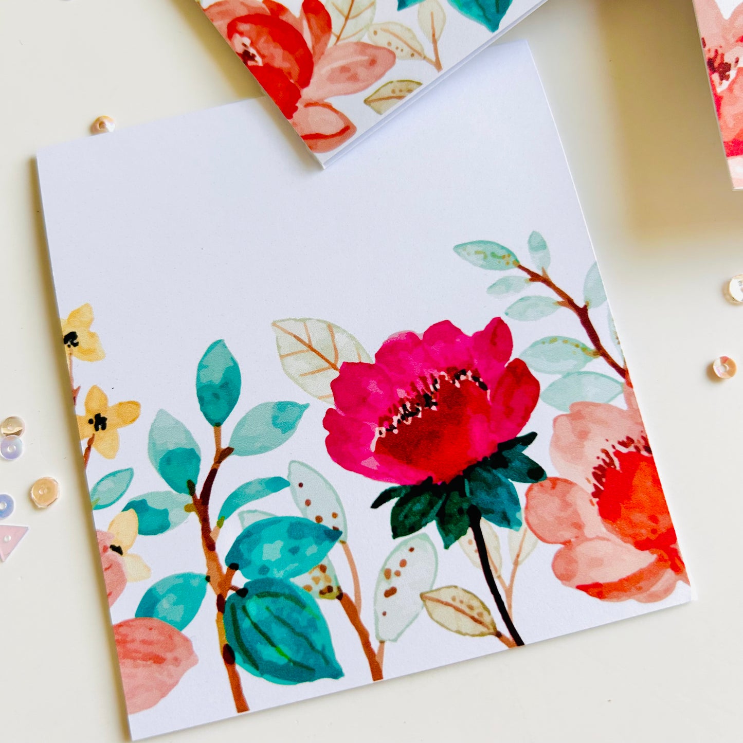 🌺 Bright Bloom Note Cards – Set of 3