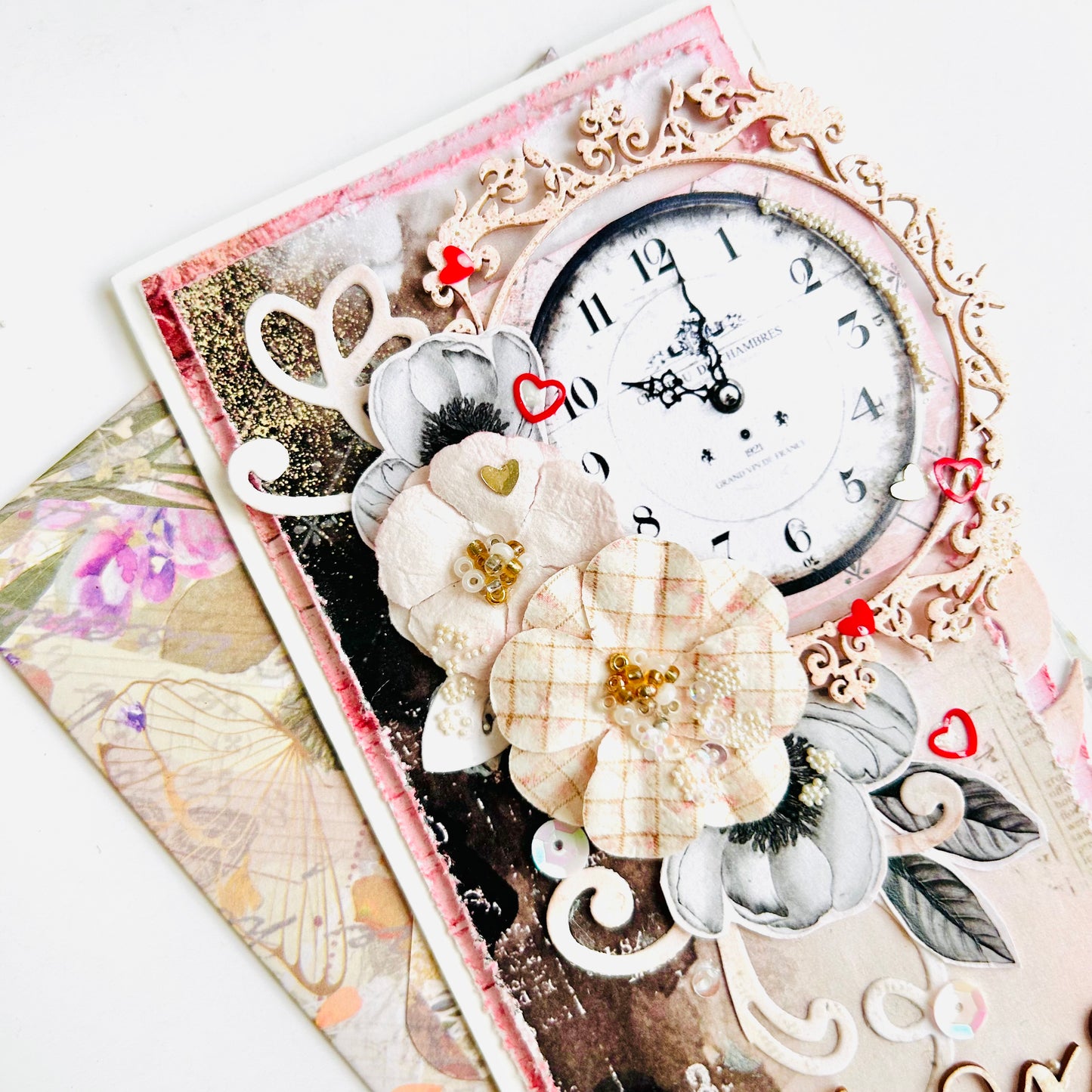 💖 Shabby Chic Card – 'XOXO'