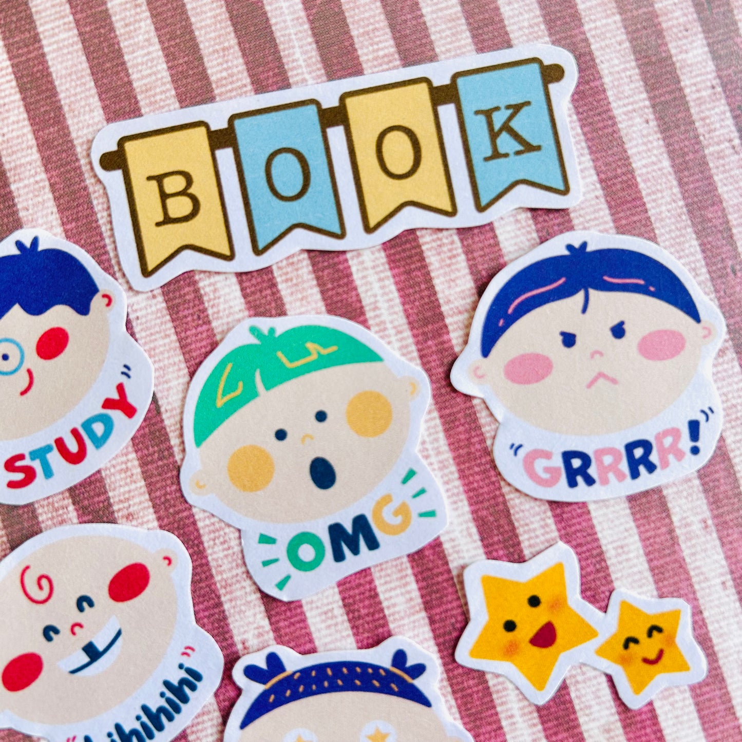 😱 OMG! Funny Faces StiKars (Set of 7)