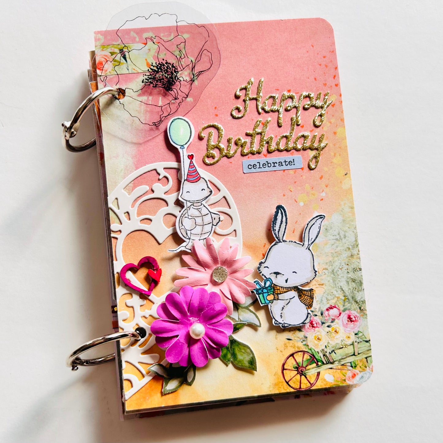 🎉 Birthday Sparkle – Handcrafted Mini Scrapbook