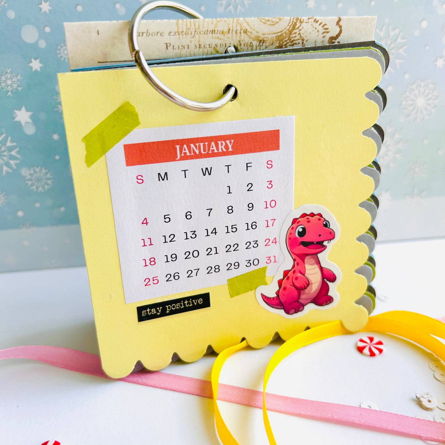 🦖🦕 Dino Desk Calendar 2026