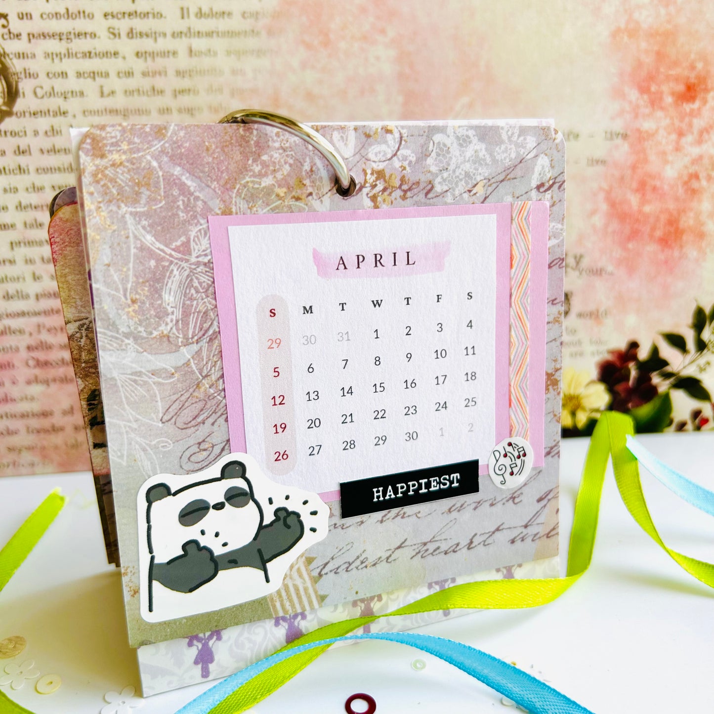 🐼 Desk Calendar 2026