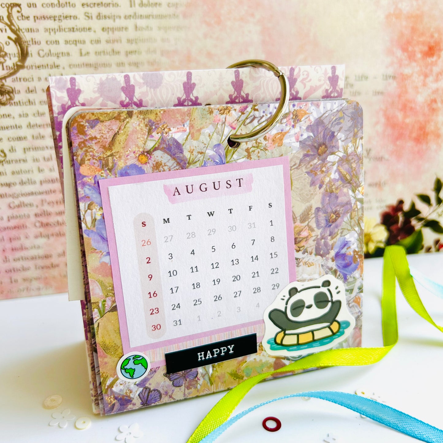 🐼 Desk Calendar 2026