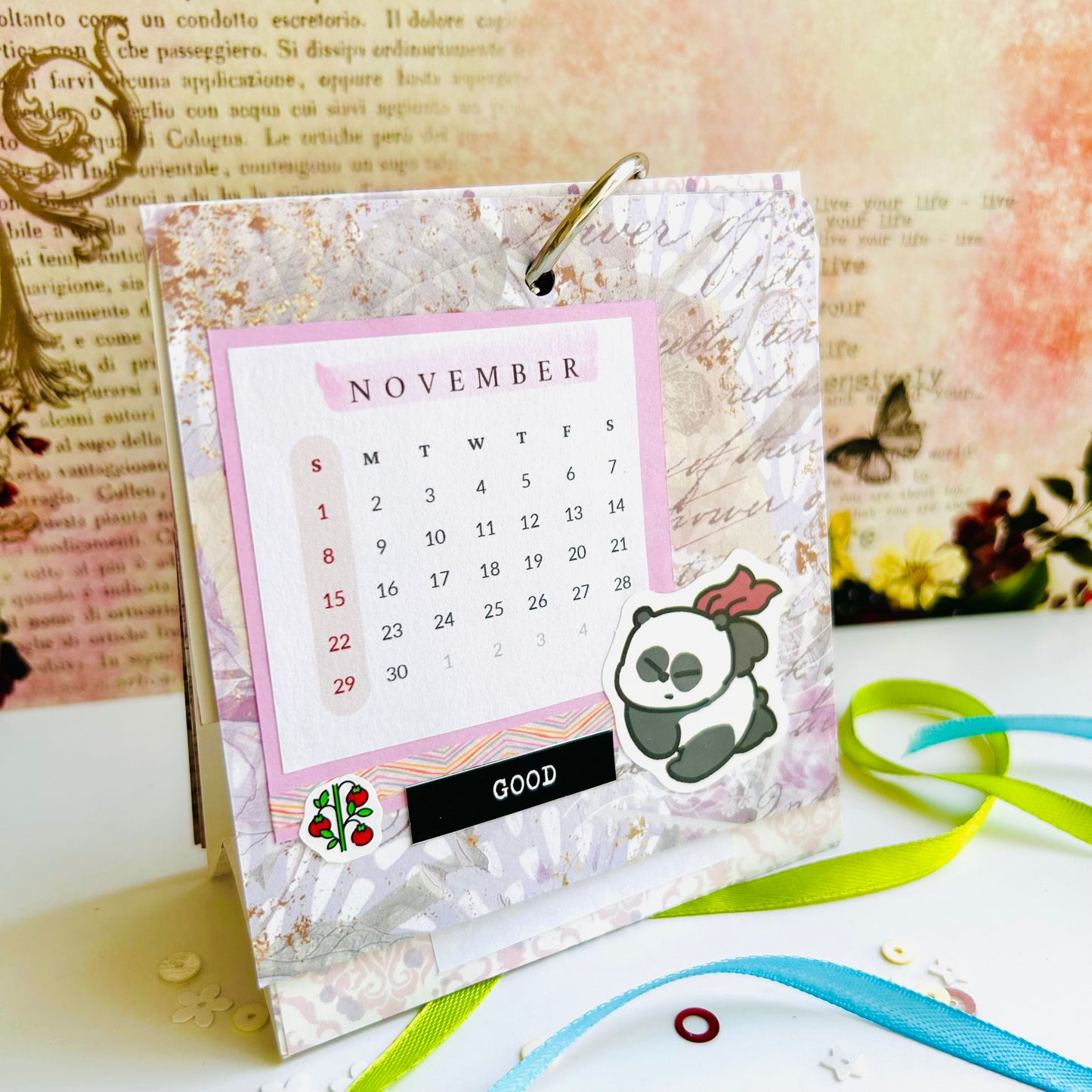 🐼 Desk Calendar 2026