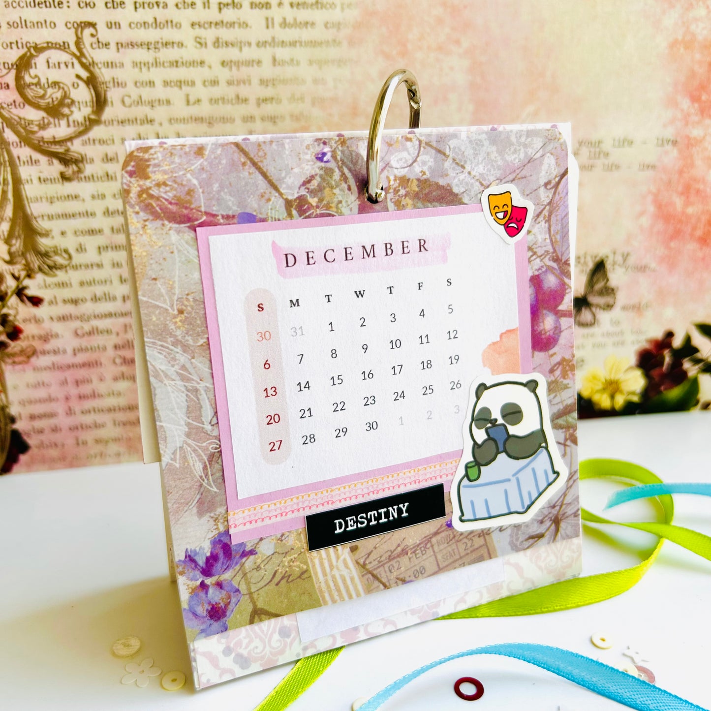 🐼 Desk Calendar 2026