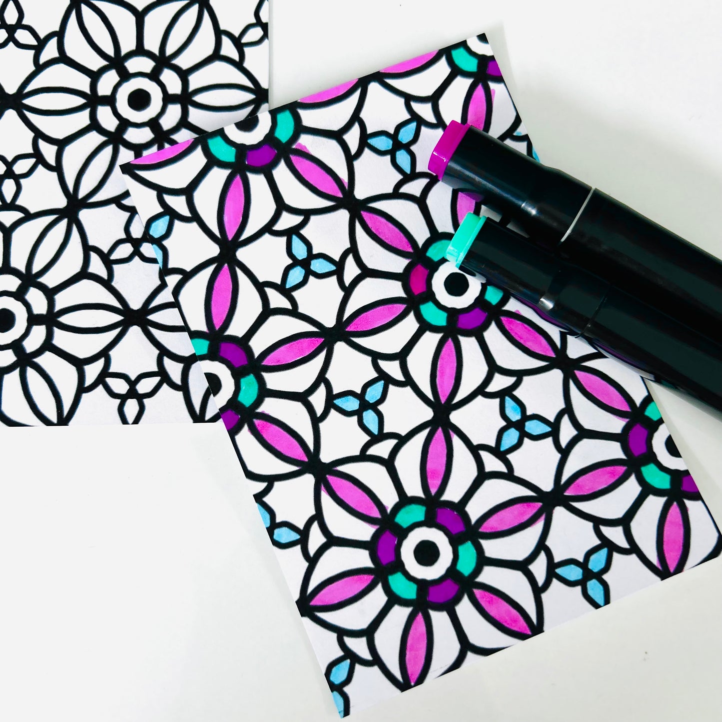 'Color Me Calm' Coloring Pages for Kids (set of 6 Assorted Designs)