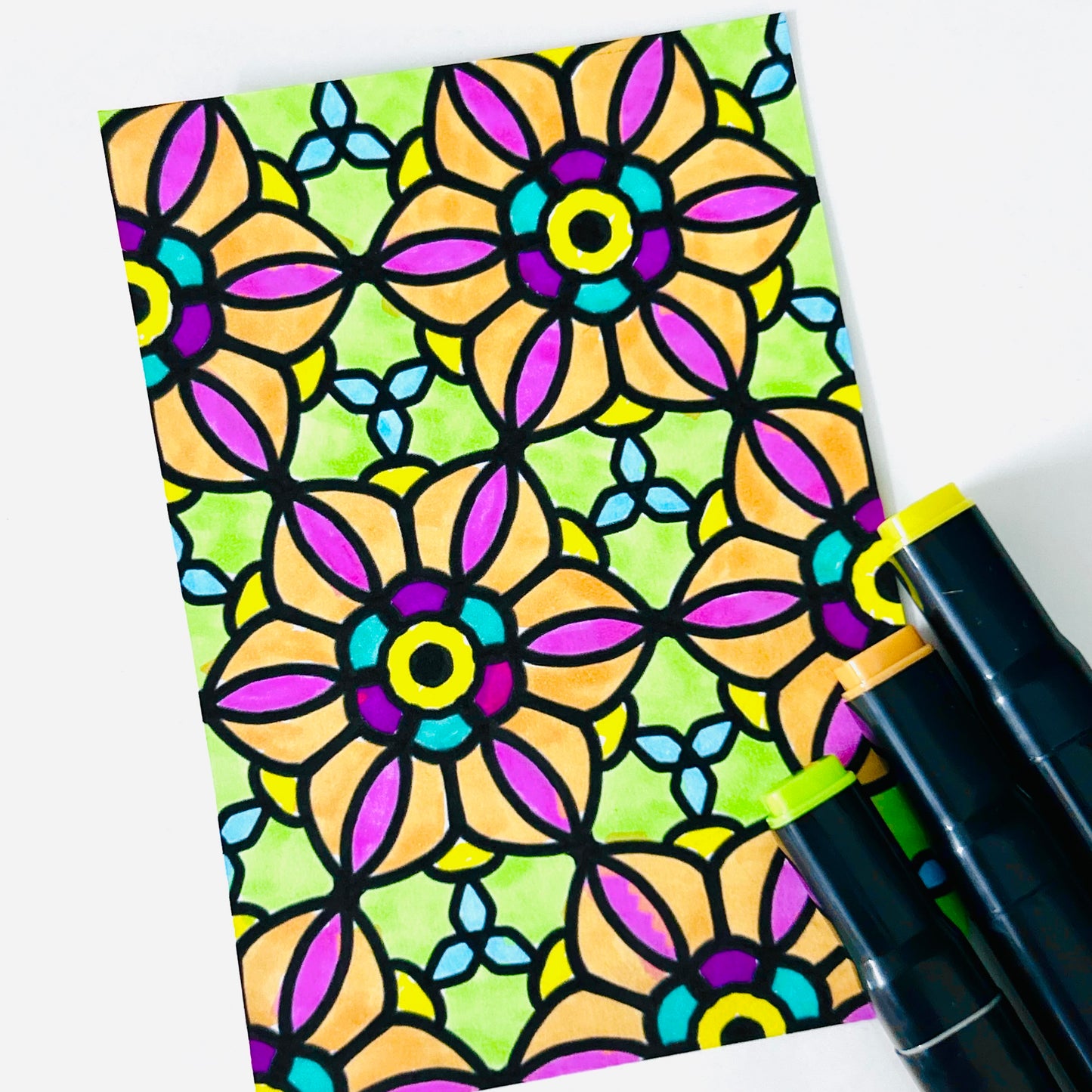 'Color Me Calm' Coloring Pages for Kids (set of 6 Assorted Designs)
