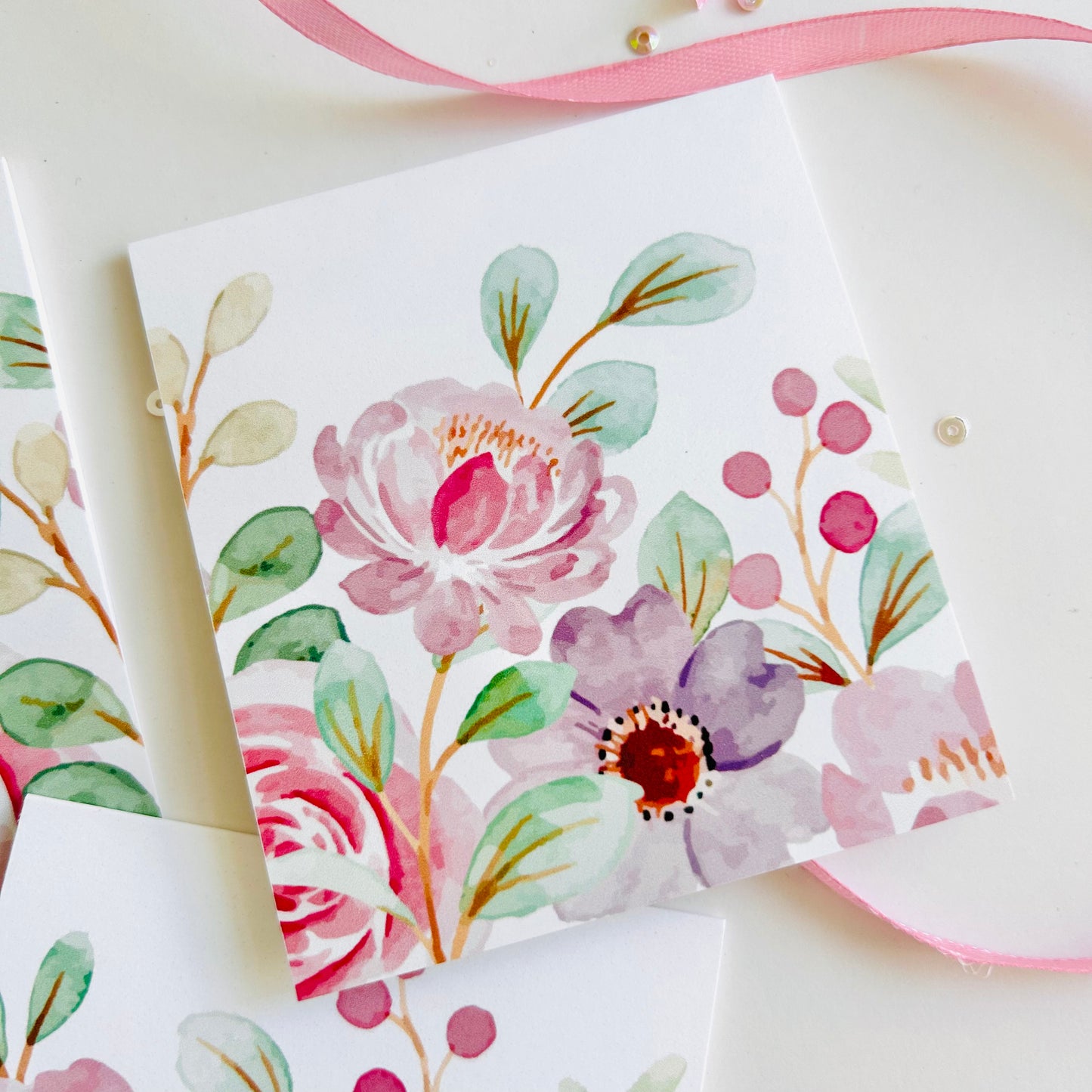 🌸 Petal Whimsy Note Cards – Set of 3