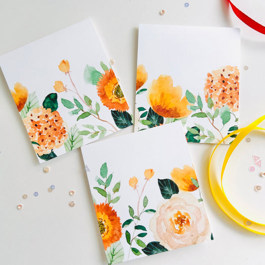 🌼 Sunbeam Garden Note Cards – Set of 3