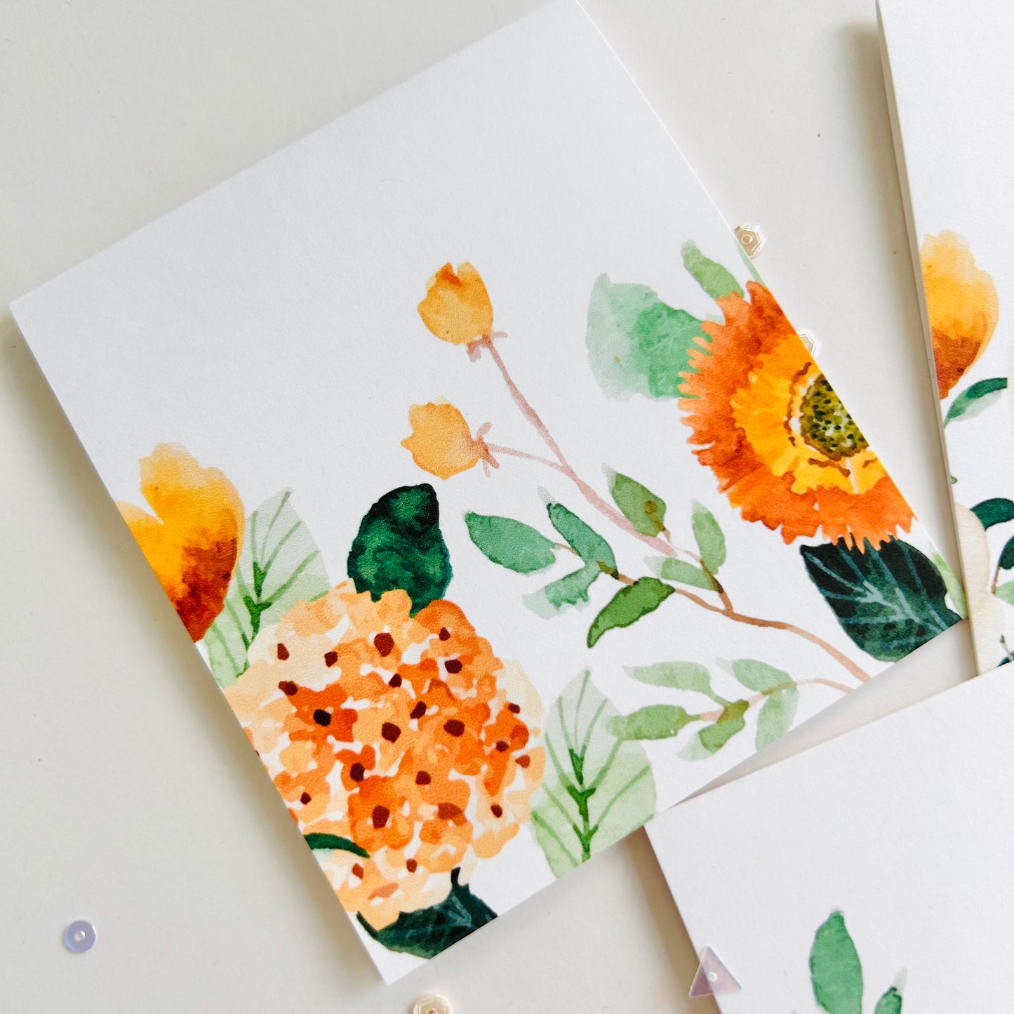 🌼 Sunbeam Garden Note Cards – Set of 3