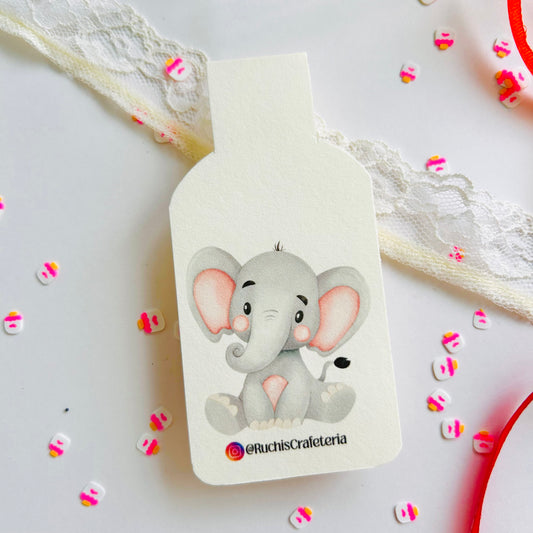 🐘 Magnetic Bookmark – Eggnog the Baby Elephant