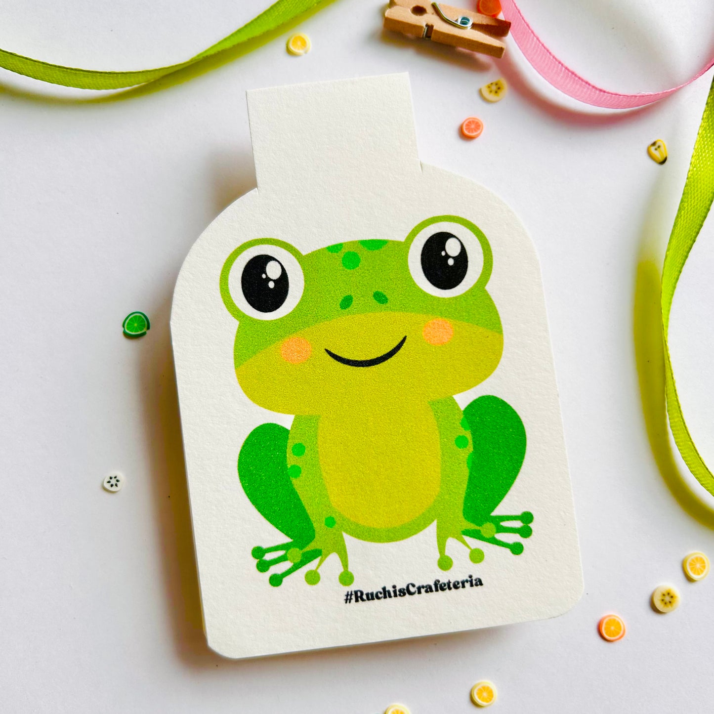 🐸 Meet Fudge the Frog – Magnetic Bookmark