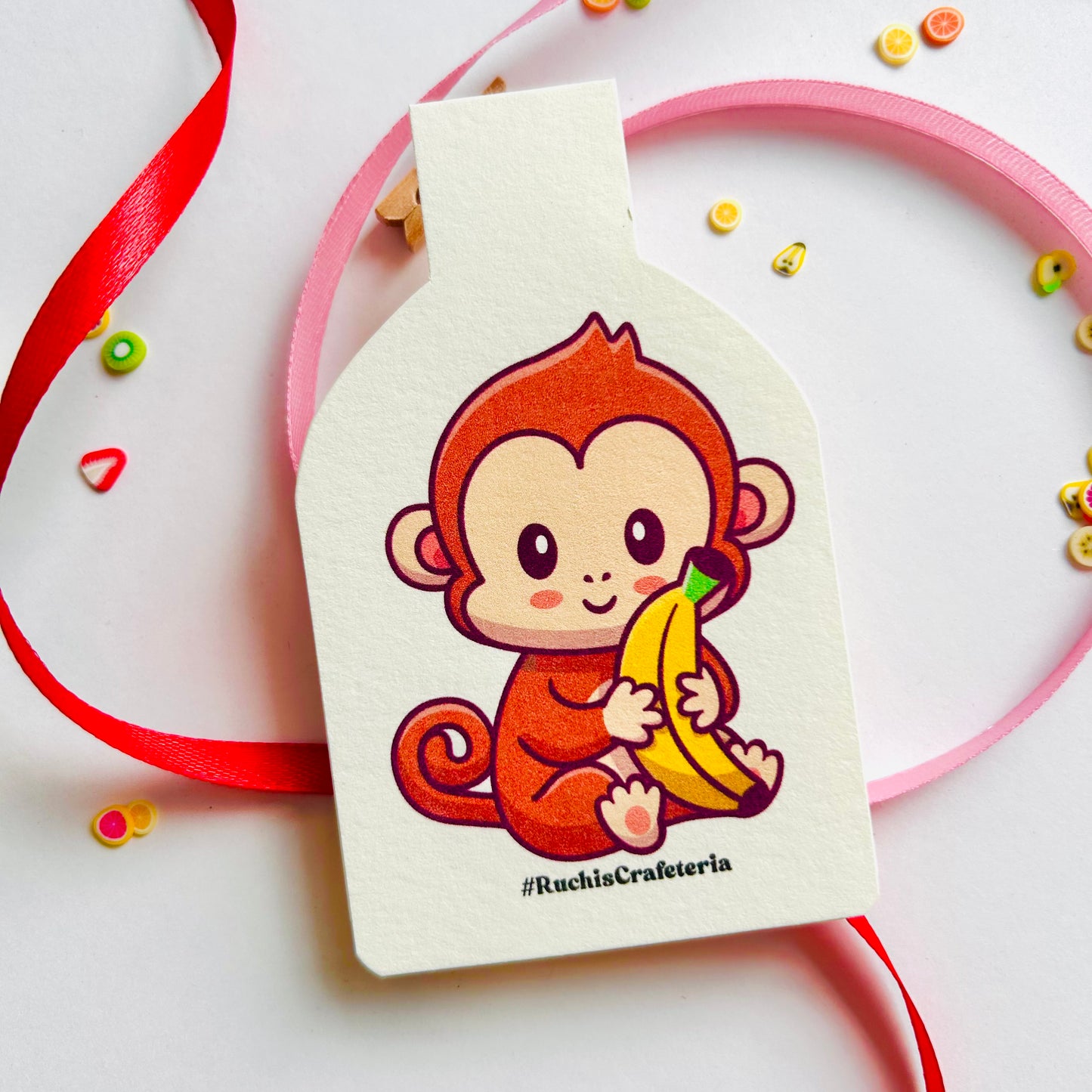 🐒🍌 Magnetic Bookmark – 'Momo' the Banana Buddy
