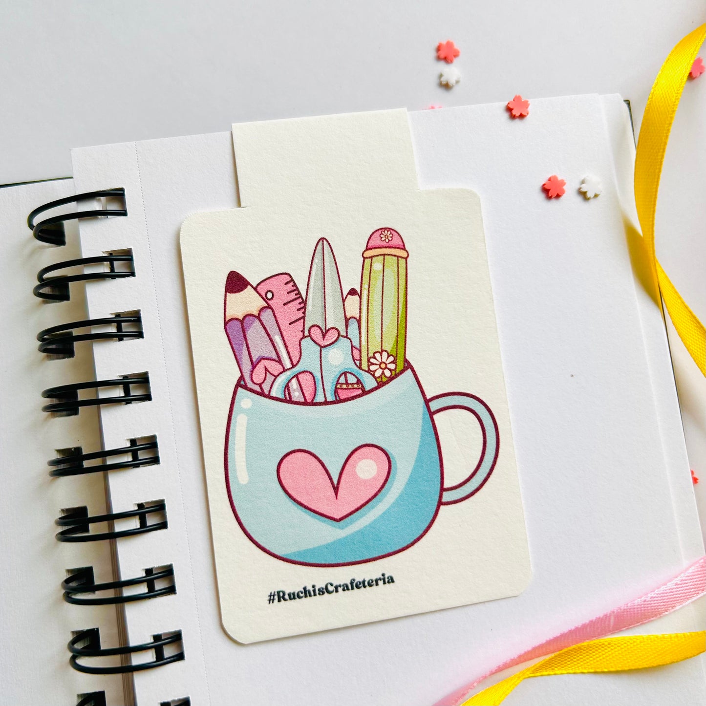 ✂️ Crafty – Stationery Mug Magnetic Bookmark
