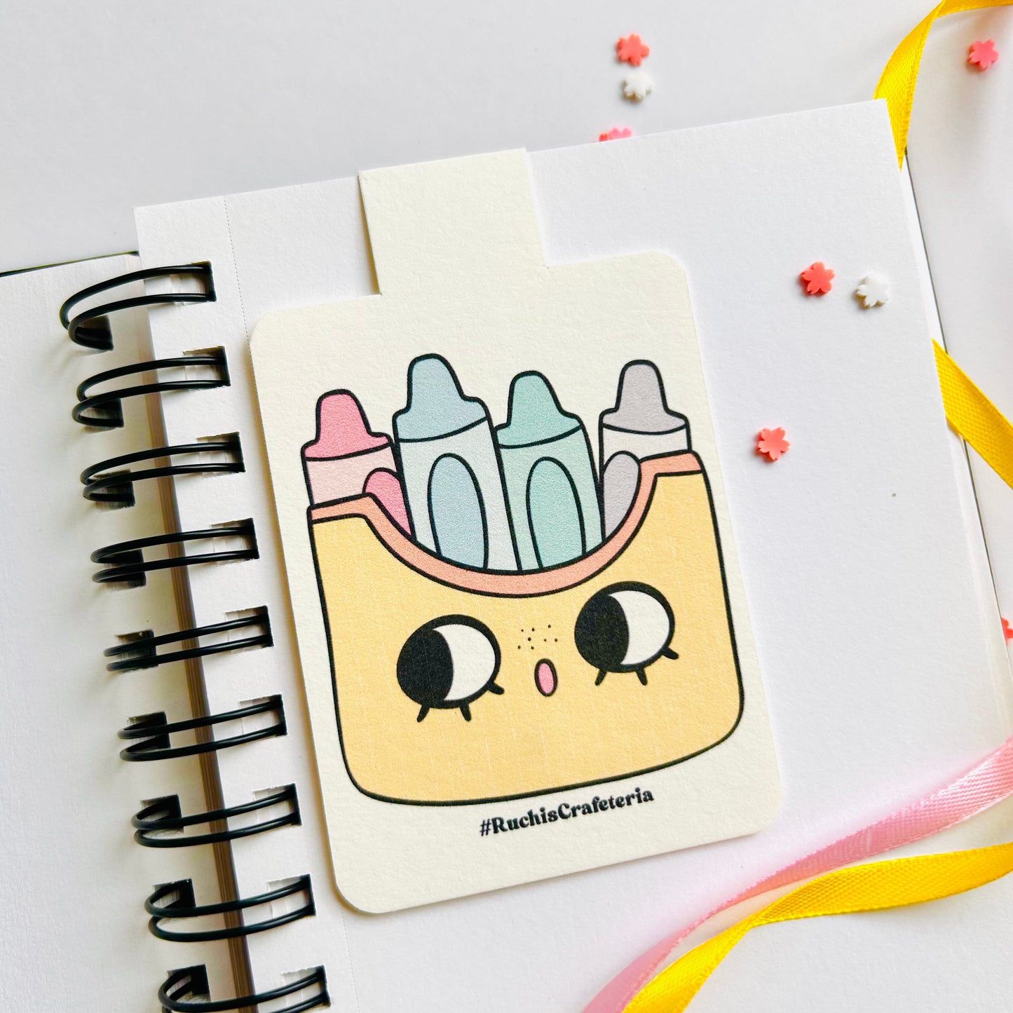 🖍️Rainbow – Crayon Packet Magnetic Bookmark