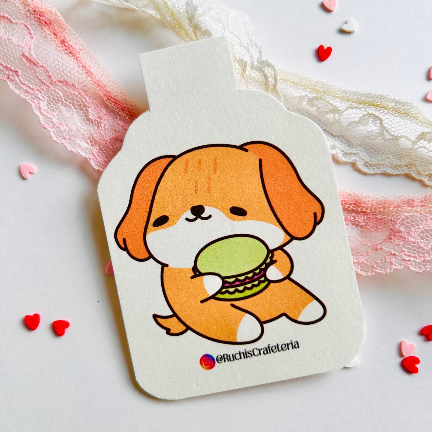 🐾 Bruno – Macaron Puppy Magnetic Bookmark