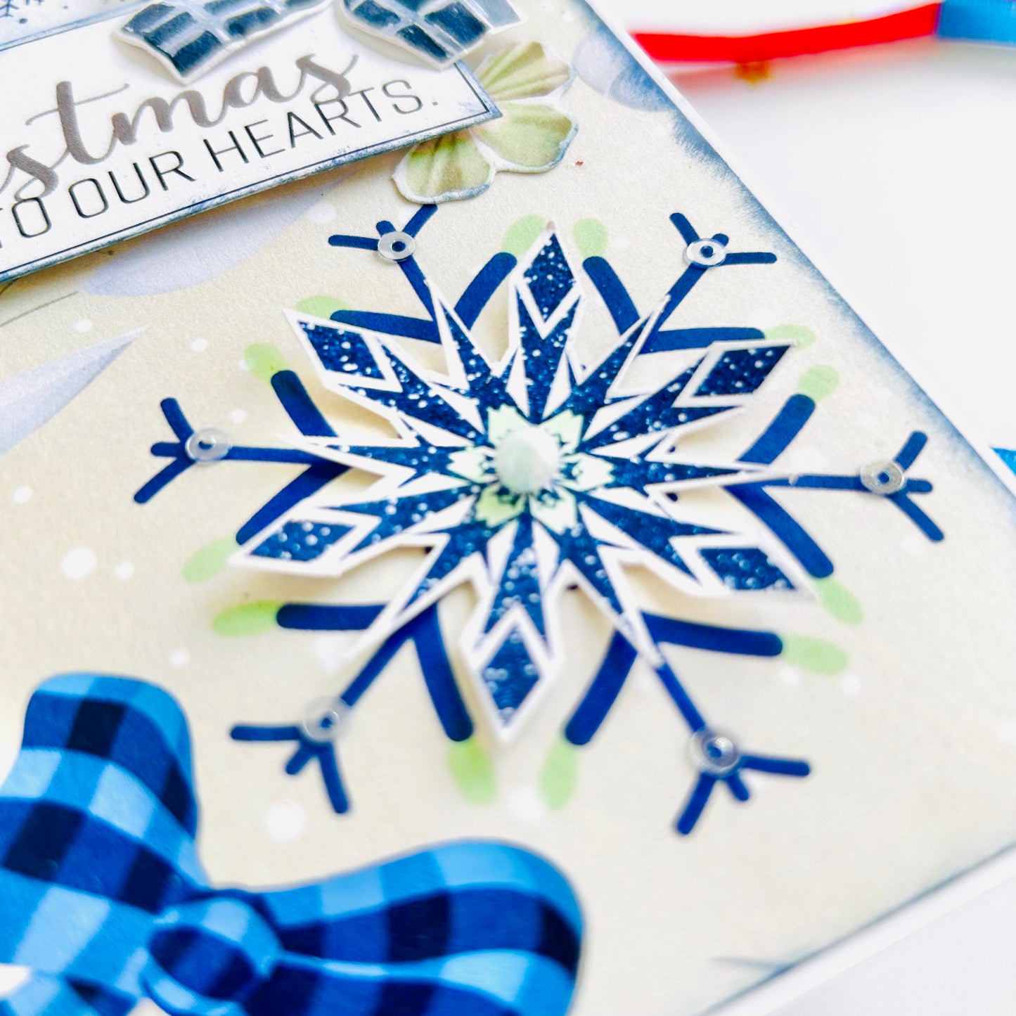 ❄️ Snowflake Joy – Handmade Christmas Card