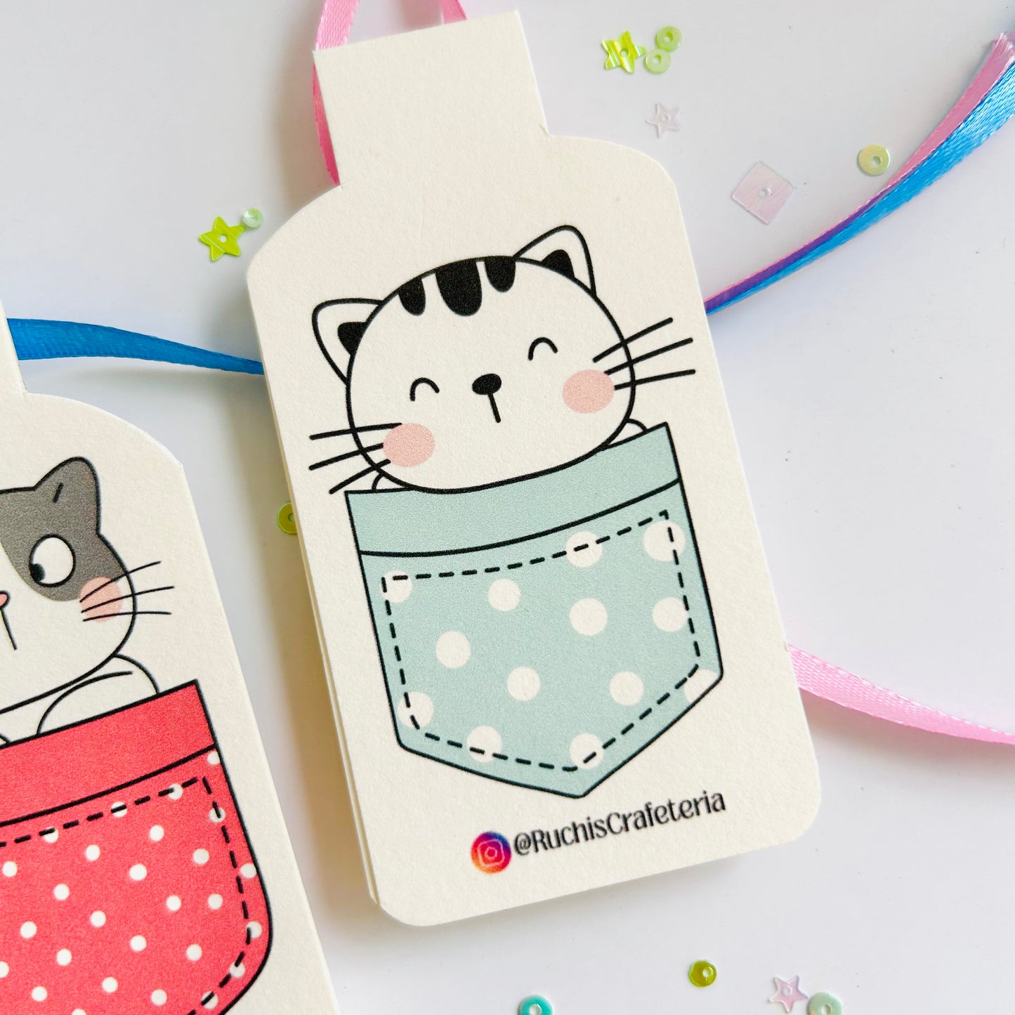 “Pocket Purrs” – Set of 3 Magnetic Bookmarks