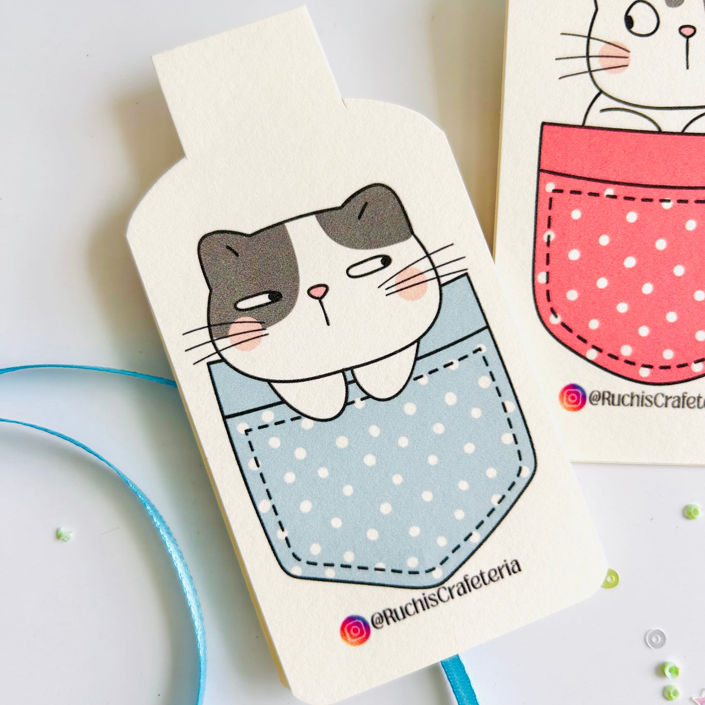 “Pocket Purrs” – Set of 3 Magnetic Bookmarks