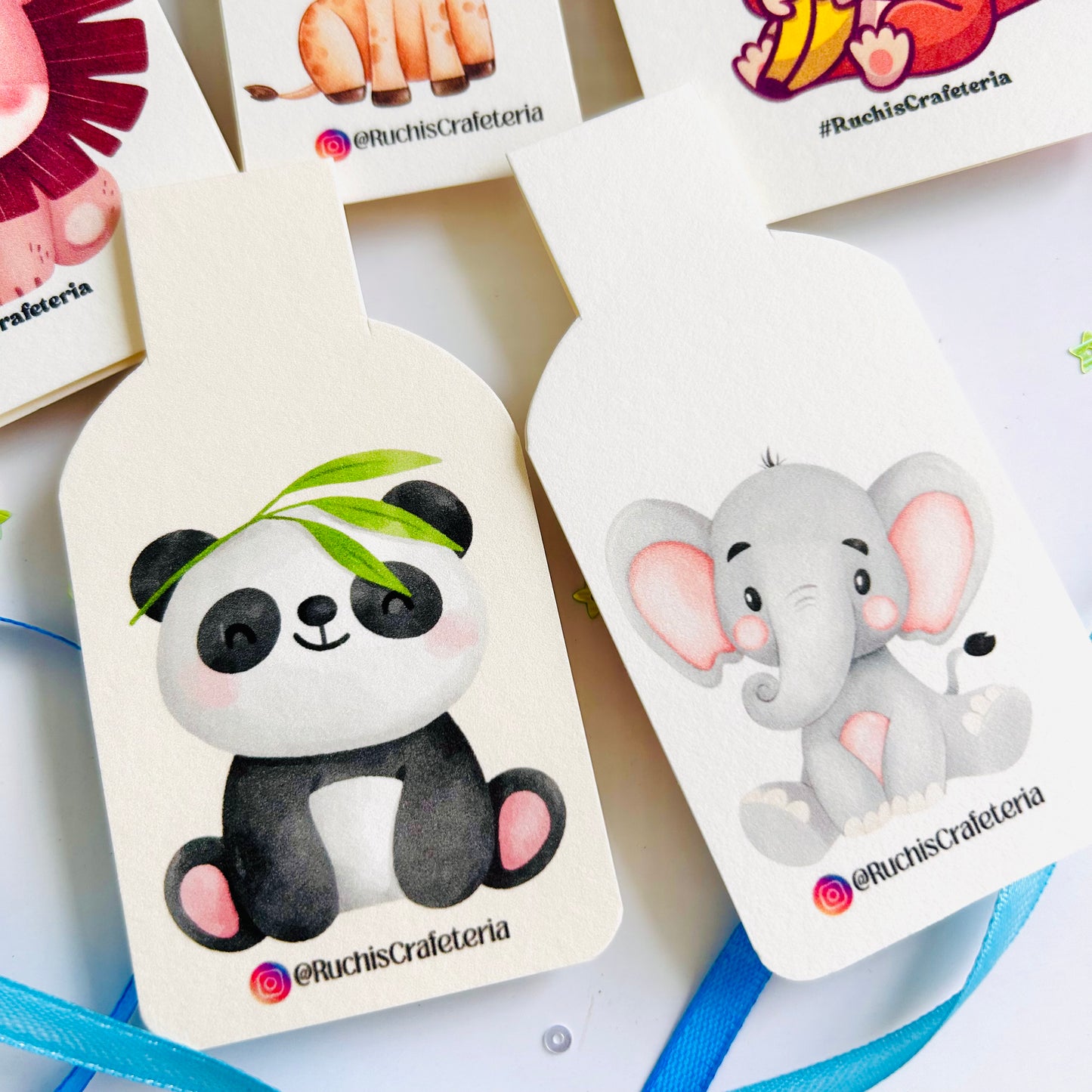 🌿 “Jungle Whispers” – Set of 5 Magnetic Bookmarks Gentle Friends for Curious Pages