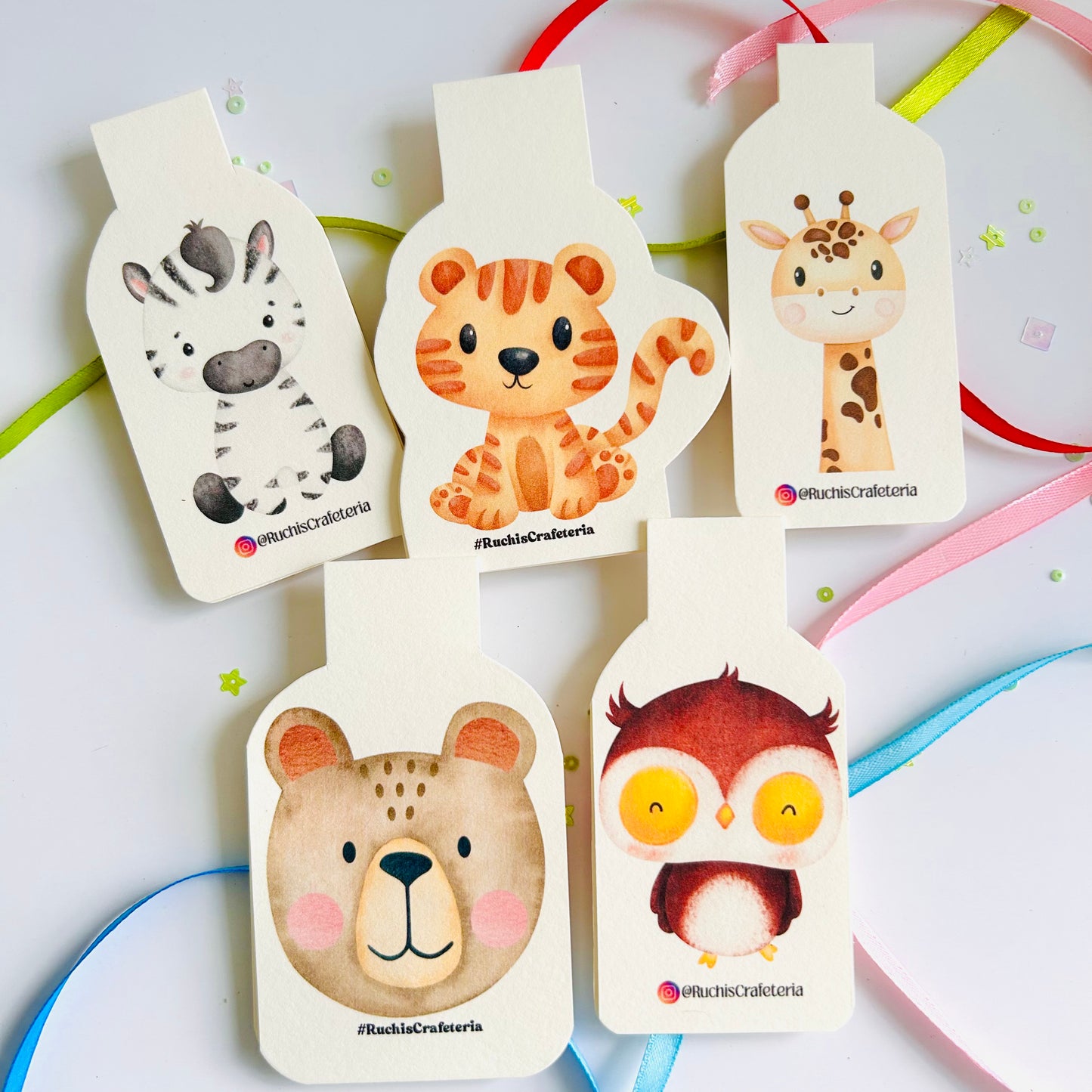 “Snuggle Squad” – Set of 5 Magnetic Bookmarks Cozy Companions for Curious Readers