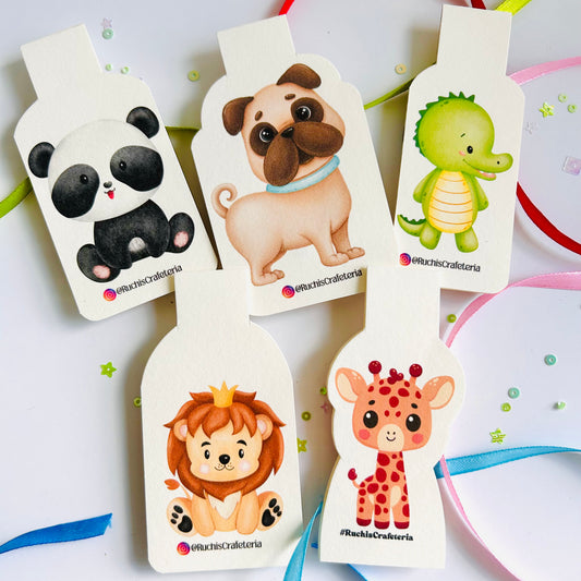 🍬 “Tiny Tails” – Set of 5 Magnetic Bookmarks