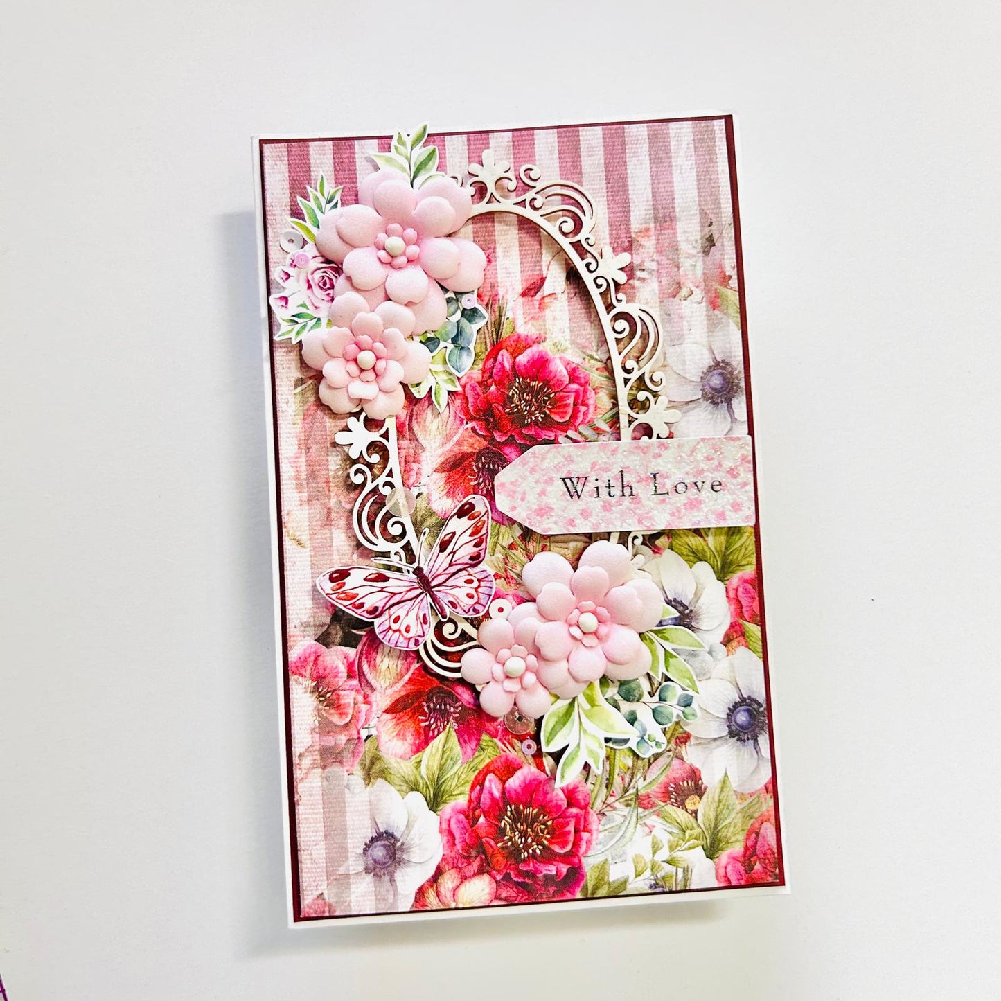 🌸 Birthday Card with Foamiran Flowers