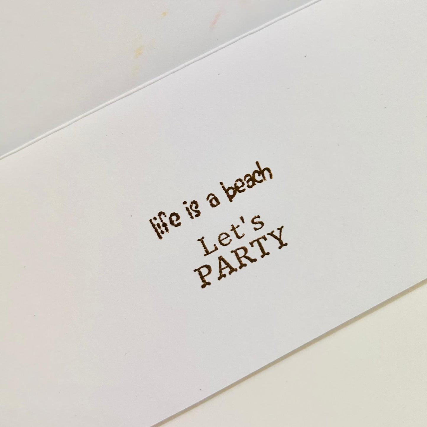 🐚 Decorative Beach Card – “Sent to You with Love”