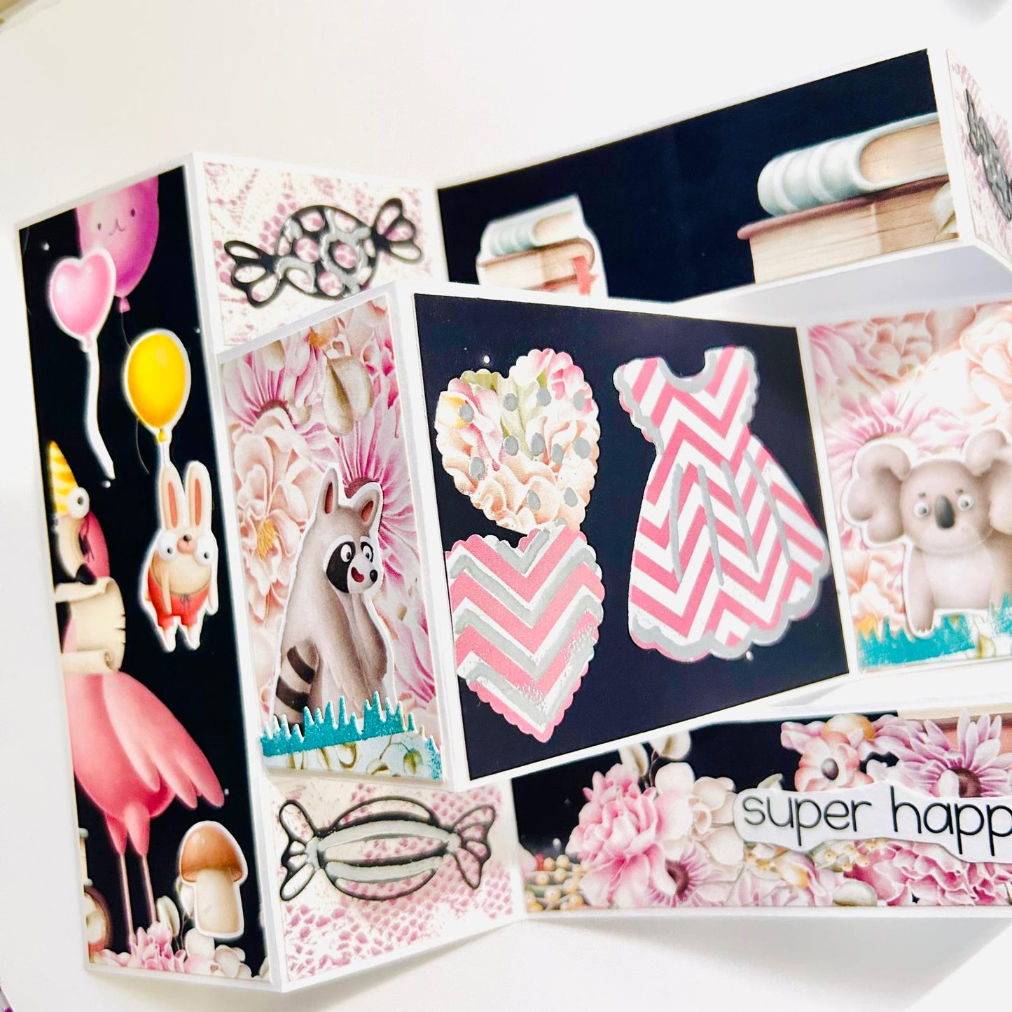 :  🎀 Handmade Tri‑Shutter Card – “It's a Girl"