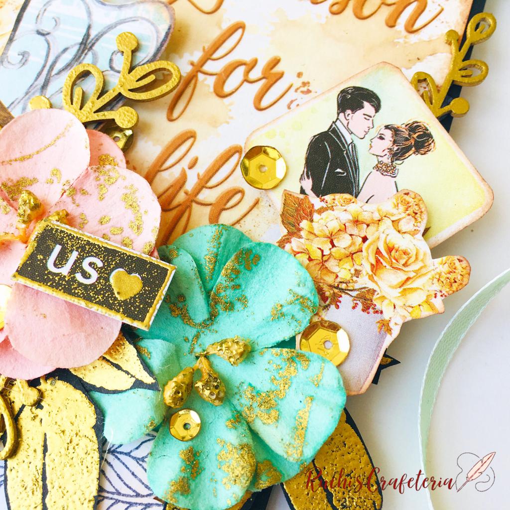 💛 Mixed Media Card – “You Are My Reason for Life”