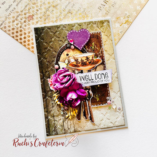 🌟 Handmade Layered Card – “Well Done, So Very Proud of You”